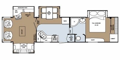 2009 Gulf Stream Prairie Schooner 36 FQS floorplan