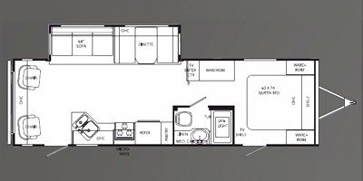 2009 Holiday Rambler Savoy® LE 29CKS floorplan