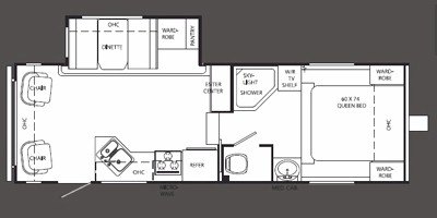 2009 Holiday Rambler Savoy® LE 25RLS floorplan