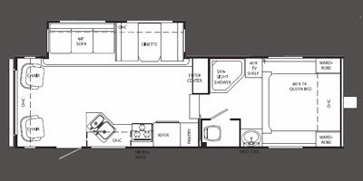 2009 Holiday Rambler Savoy® LE 27RLS floorplan