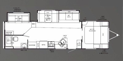 2009 Holiday Rambler Savoy® LX 30BHD floorplan