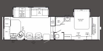 2009 Holiday Rambler Savoy® LX 29RKD floorplan