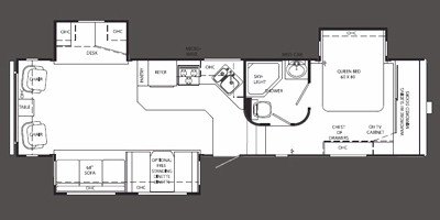 2009 Holiday Rambler Savoy® LX 32SKT floorplan