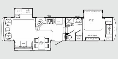 2009 Holiday Rambler Presidential Suite 36SKT floorplan