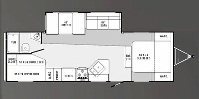 2009 Holiday Rambler Campmaster® 28RDS floorplan