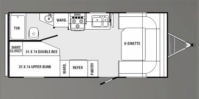 2009 Holiday Rambler Campmaster® 21RD floorplan