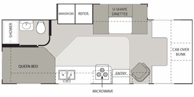 2009 Four Winds Chateau 25C floorplan