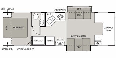 2009 Four Winds Four Winds 29R floorplan