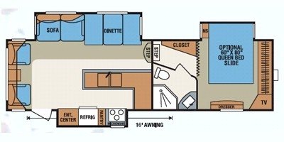 2009 KZ Durango D305KS floorplan