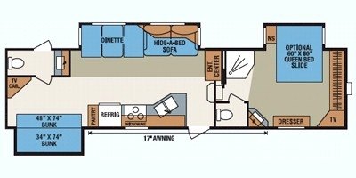 2009 KZ Durango D325BH floorplan