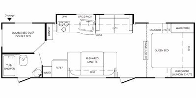 2009 Keystone Bullet 282BHS floorplan