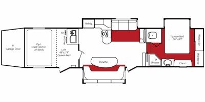 2009 Keystone Fuzion 363 floorplan