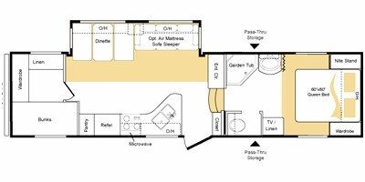 2009 Keystone Laredo 30BH floorplan