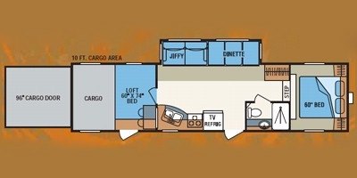 2009 KZ Sportsmen Sportster 33P floorplan