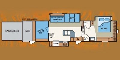 2009 KZ Sportsmen Sportster 37K floorplan