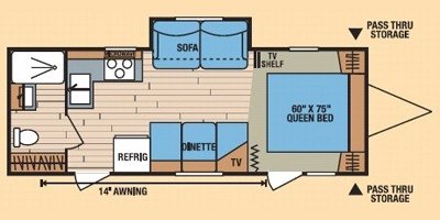 2009 KZ Spree 240RBS floorplan