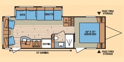 2009 KZ Spree 280RLS floorplan