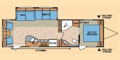 2009 KZ Spree 323RLS floorplan