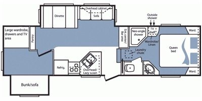 2009 Keystone Cougar 289BHS (West Coast) floorplan