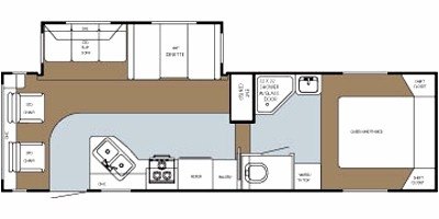 2009 Gulf Stream Mako Mid Profile 27FRBW floorplan