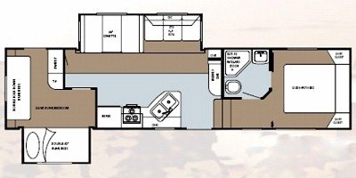 2009 Gulf Stream Mako Mid Profile 31FQBH floorplan