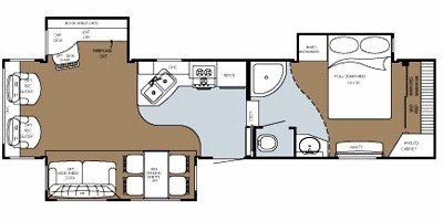 2009 Gulf Stream Canyon Trail 34FBRW floorplan