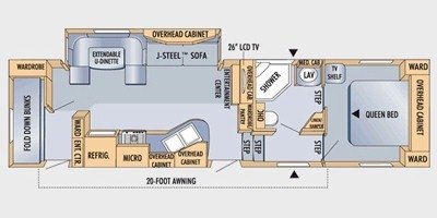 2009 Jayco Eagle Super Lite 28.5 BHS floorplan