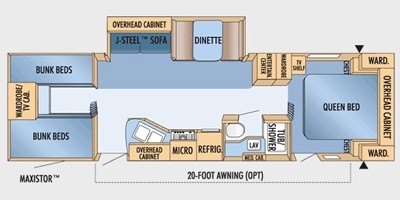 2009 Jayco Eagle Super Lite 314 BHS floorplan