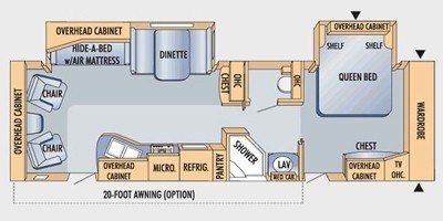 2009 Jayco Eagle 320 RLDS floorplan