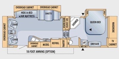 2009 Jayco Eagle 299 RLS floorplan