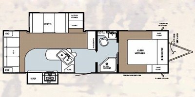 2009 Gulf Stream Canyon Trail 28TKDS floorplan