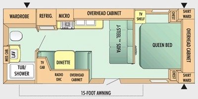 2009 Jayco Jay Flight 22 FB floorplan