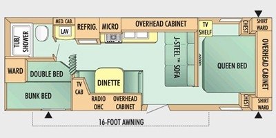 2009 Jayco Jay Flight 26 BH floorplan