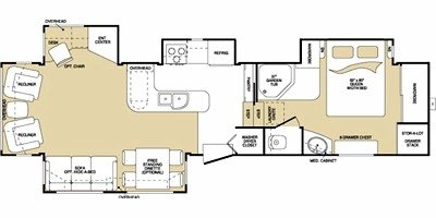 2009 Keystone Montana 3400RL floorplan