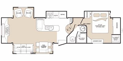 2009 Keystone Montana 3665RE floorplan