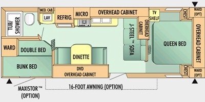 2009 Jayco Jay Flight G2 27 BH floorplan