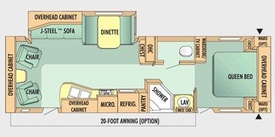 2009 Jayco Jay Flight G2 29 RLS floorplan