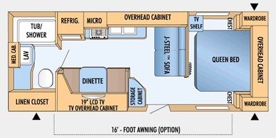 2009 Jayco Jay Feather 22 Y floorplan