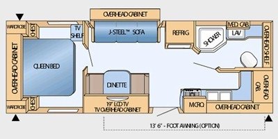 2009 Jayco Jay Feather 24 S floorplan