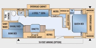 2009 Jayco Jay Feather 28 R floorplan