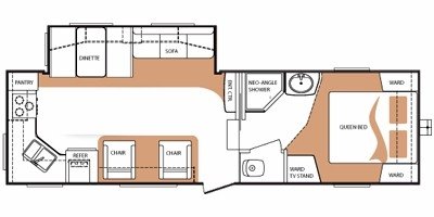 2009 Keystone Cougar Xlite 27RKS floorplan