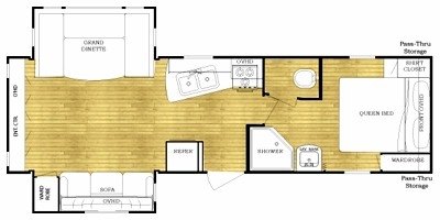 2009 Gulf Stream Conquest 28 RLR floorplan