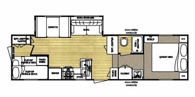 2009 Gulf Stream Conquest 28 FWBH floorplan