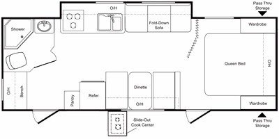 2009 Keystone Passport Ultra Lite 245RB floorplan