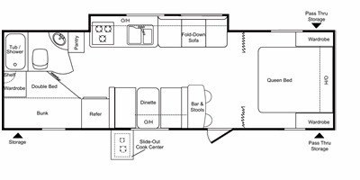 2009 Keystone Passport Ultra Lite 280BH floorplan