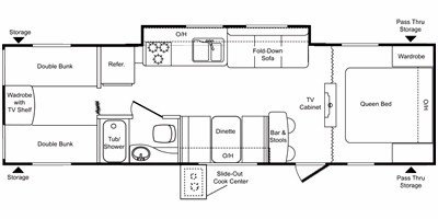 2009 Keystone Passport Ultra Lite 290BH floorplan