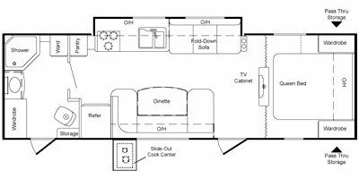 2009 Keystone Passport Ultra Lite 286RB floorplan