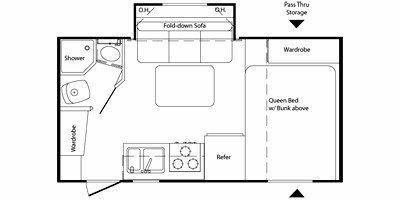 2009 Keystone Passport Express Super Lite 189ML floorplan