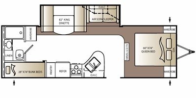 2009 Keystone Outback 270BH floorplan