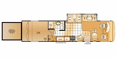 2009 Damon Motor Coach Outlaw 3611 floorplan